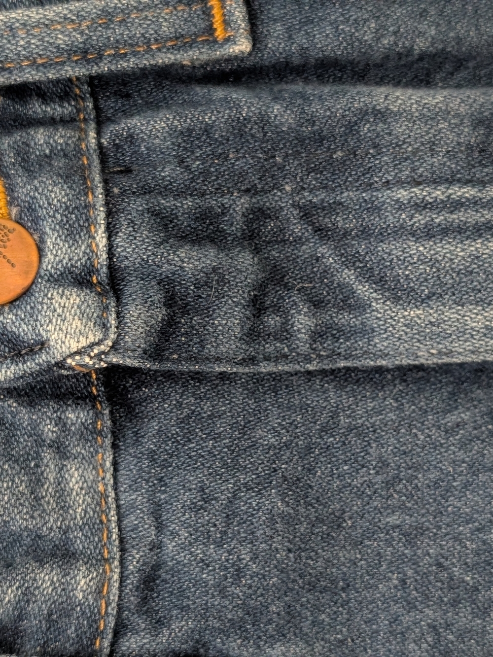 Wrangler Blue Denim Jeans  30x32 Men's 13awz Cowboy Cut A001 5 Pocket Button Zip - Picture 5 of 11
